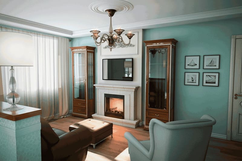 Каминный зал в сталинке