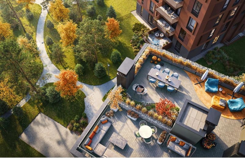 Зеленая гавань. Собственная терраса на крыше