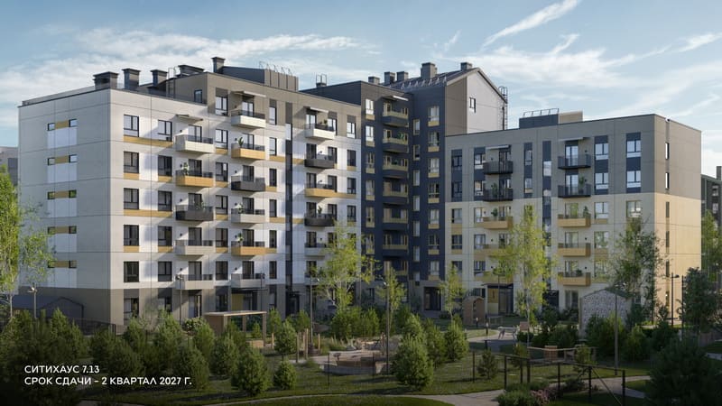 Новый ситихаус в Зелёной Гавани. Вид со двора