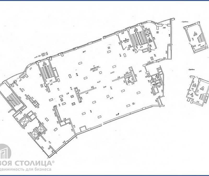 Помещение 722 кв.м. в аренду в цоколе в Славянском квартале