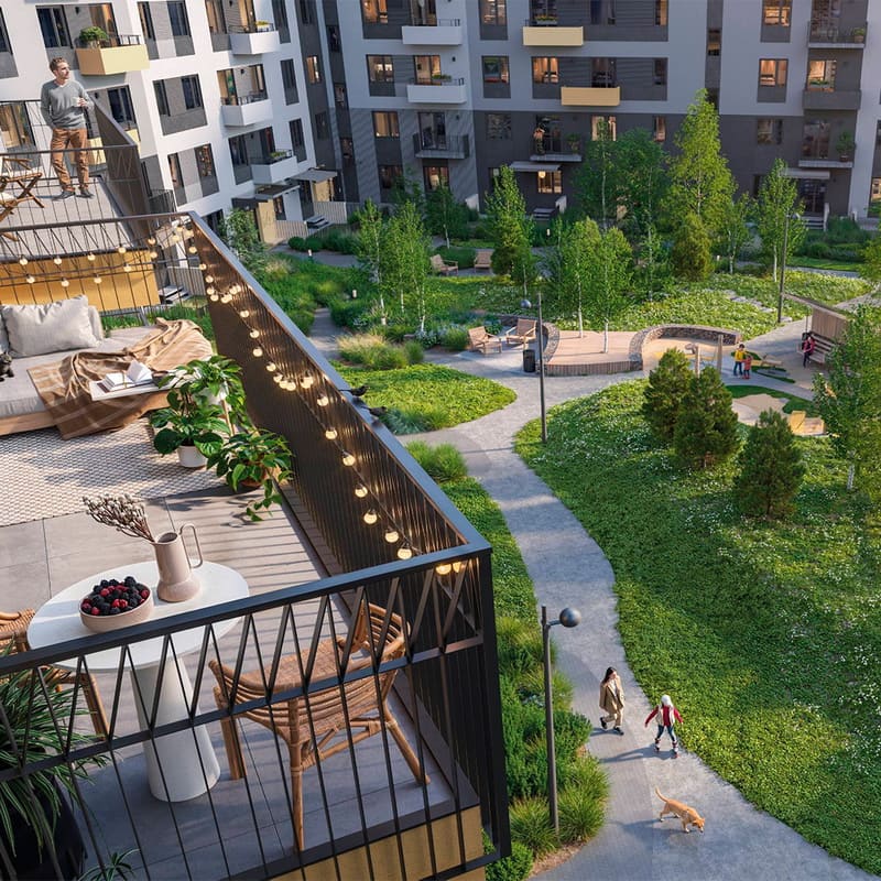 Евротрёшка в Зелёной гавани. Вид с балкона