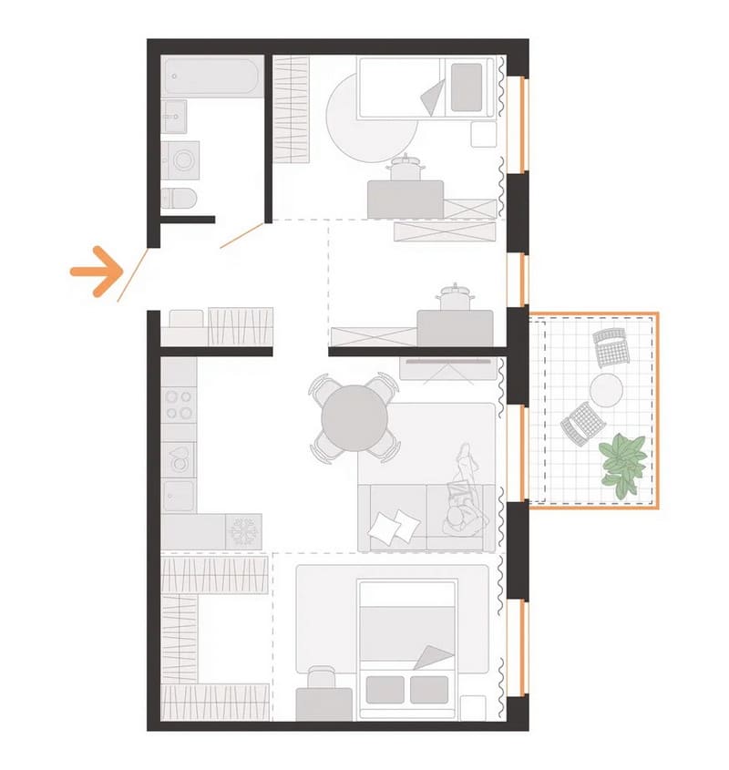 Евротрёшка в доме Лунный свет в Новой Боровой Евротрёшка в доме Лунный свет в Новой Боровой