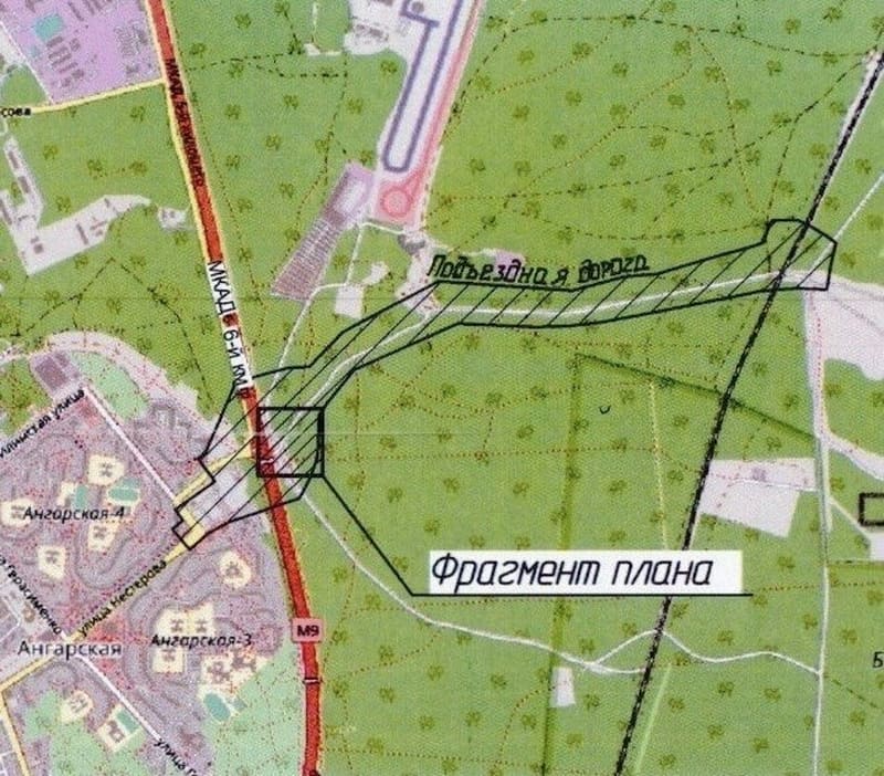 Схема дороги из Зелёного бора до ул. Нестерова