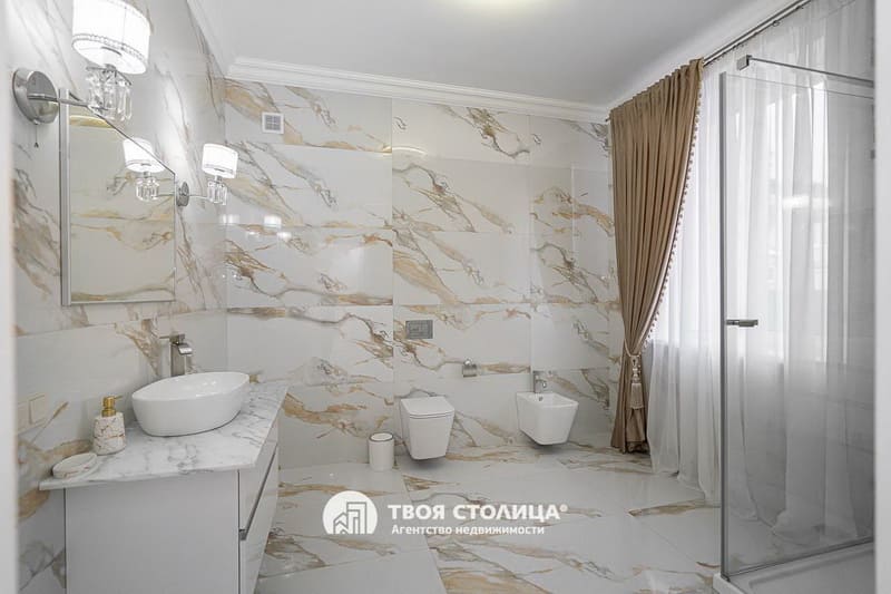 Новый таунхаус в Дроздово. Санузел с душем