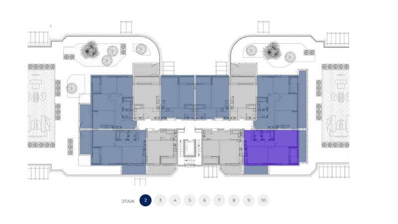 План этажа в доме Валетта в Минск-Мире