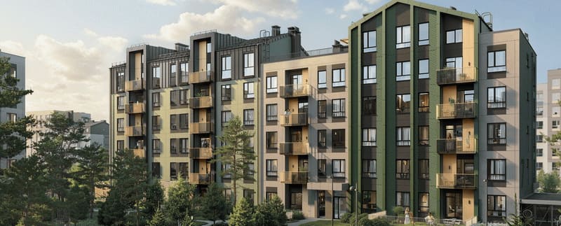 Ситихаус 6.7. в Зелёной гавани - вид со двора