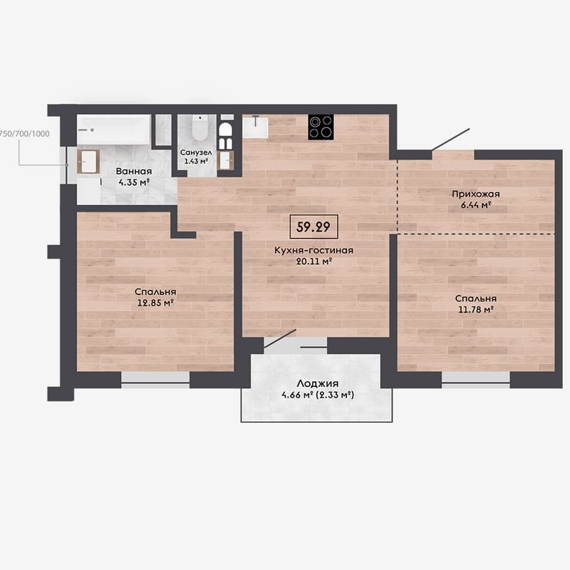 Евротрёшка в Зелёной гавани. Планировка