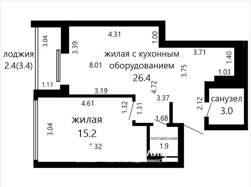 Планировка квартиры дня на Франциска Скорины, 5