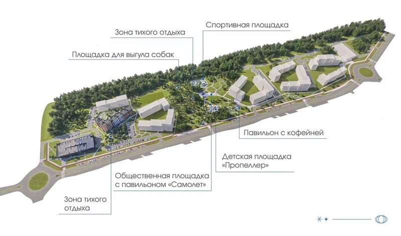 Схема квартала с функциональными зонами