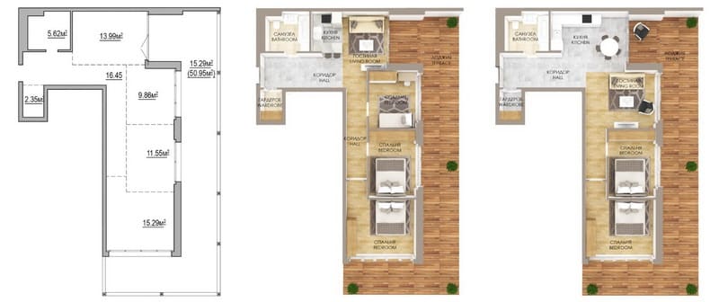 Квартира с террасой в Парке Челюскинцев - Планировка