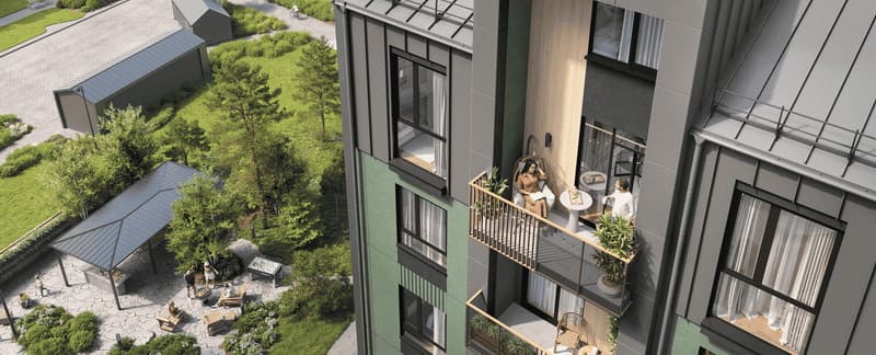 Ситихаус 6.7. в Зелёной гавани - вид на двор