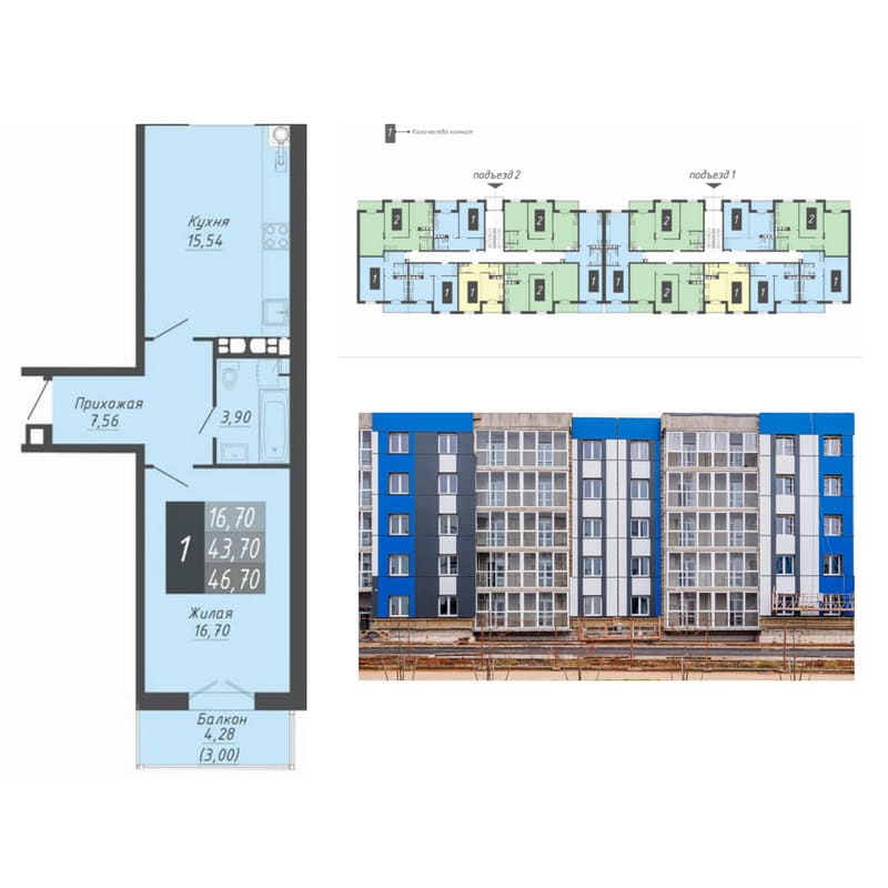 Соколиный край - план этажа и планировка квартиры