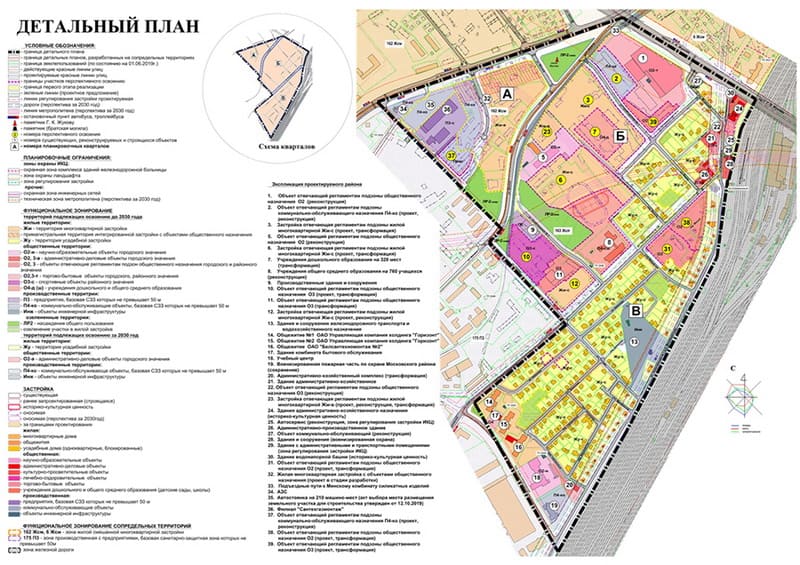 Детальный план застройки промзоны в районе улицы Минина