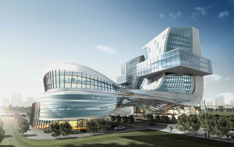 Проект R&D центра Beijing Automotive Group в Пекине. Архитекторы - J.J. Pan & Partners