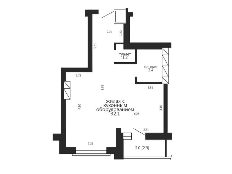 Евродвушка. Белградская, 11. Планировка