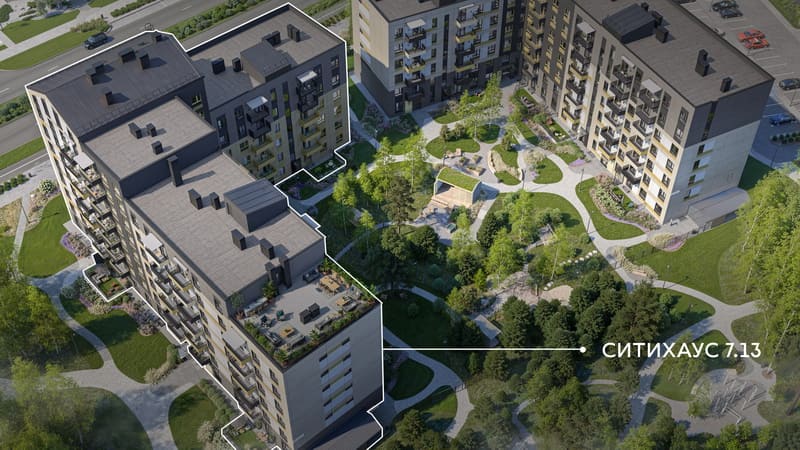 Новый ситихаус в Зелёной Гавани. Вид с высоты