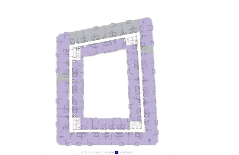Схема этажа в доме Медитерранеан