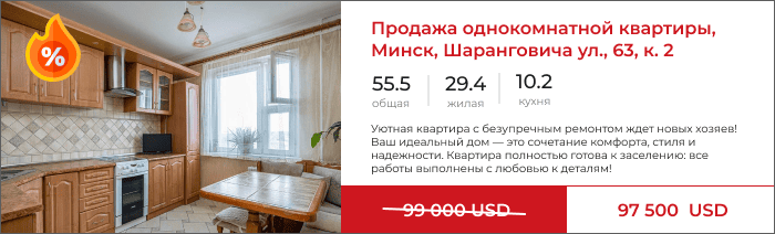 Однокомнатная квартира на ул. Шаранговича, 63
