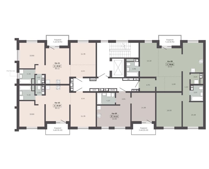 План этажа в ситихаусе 6.7. в Зелёной гавани
