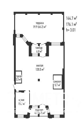  1-комнатная 176.1 - фото 0