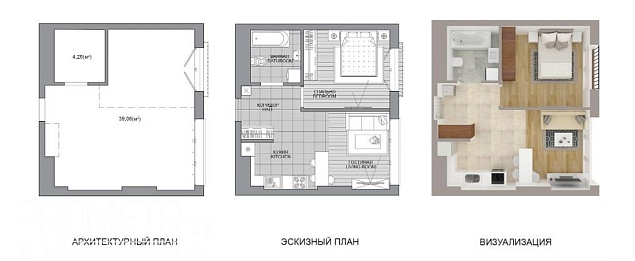  1-комнатная 43.31 - фото 0