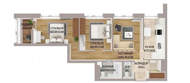  3-комнатная 65.5 - фото 0