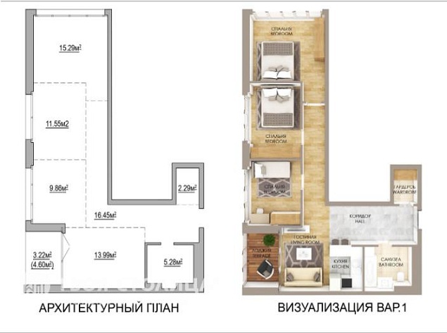  3-комнатная 78.4 - фото 2